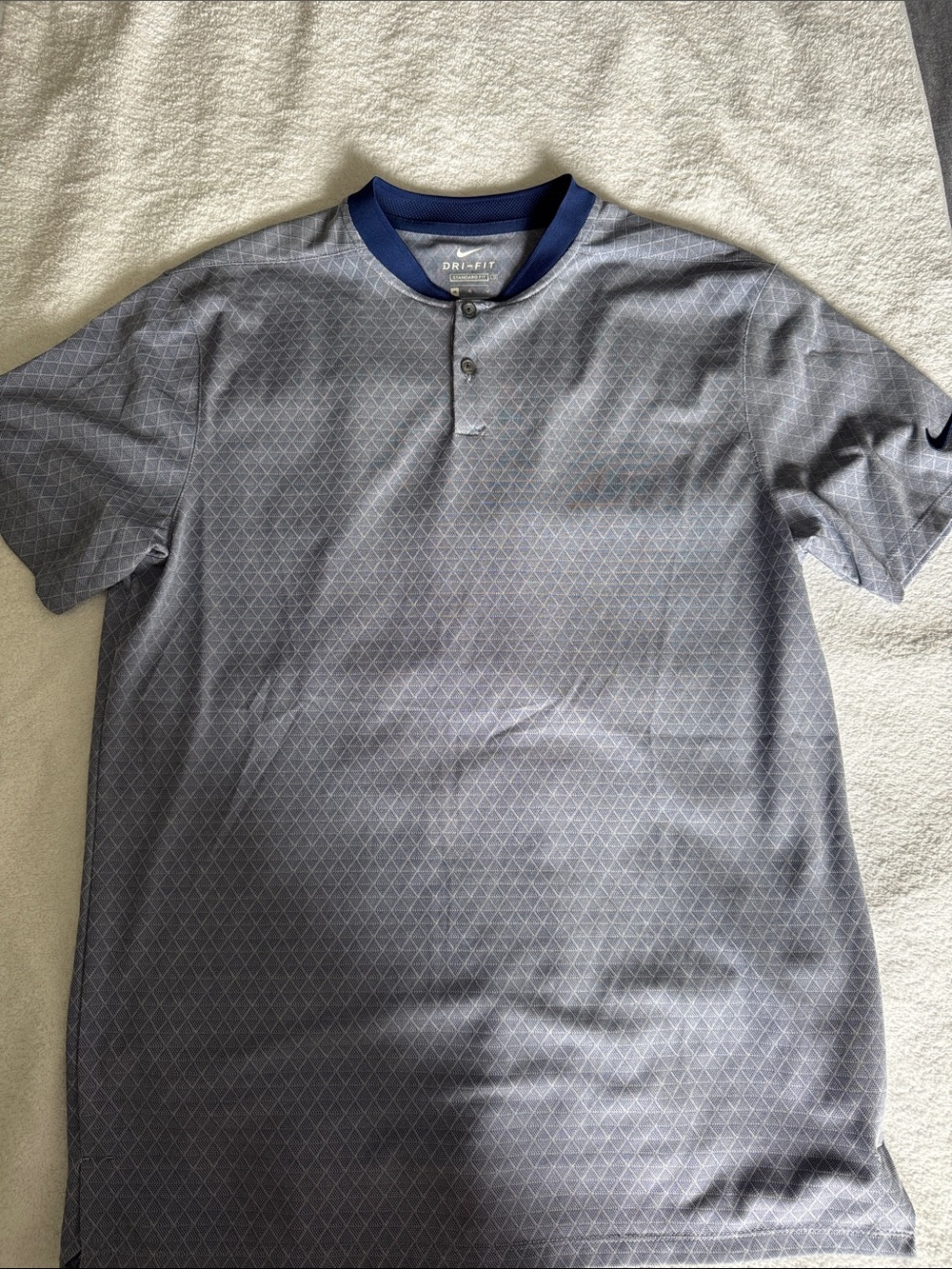 Nike Blue Polo with Blue Contrast Collar